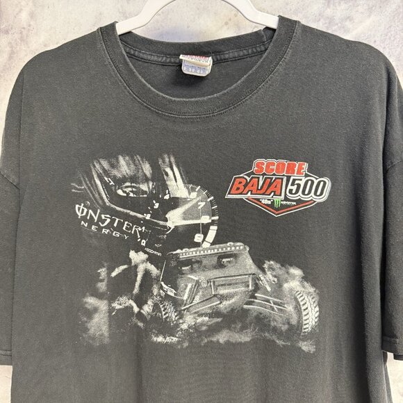 Score Baja 500 Monster Energy Racing T Shirt Mens 2XL 24.5x28 Black - Picture 3 of 10